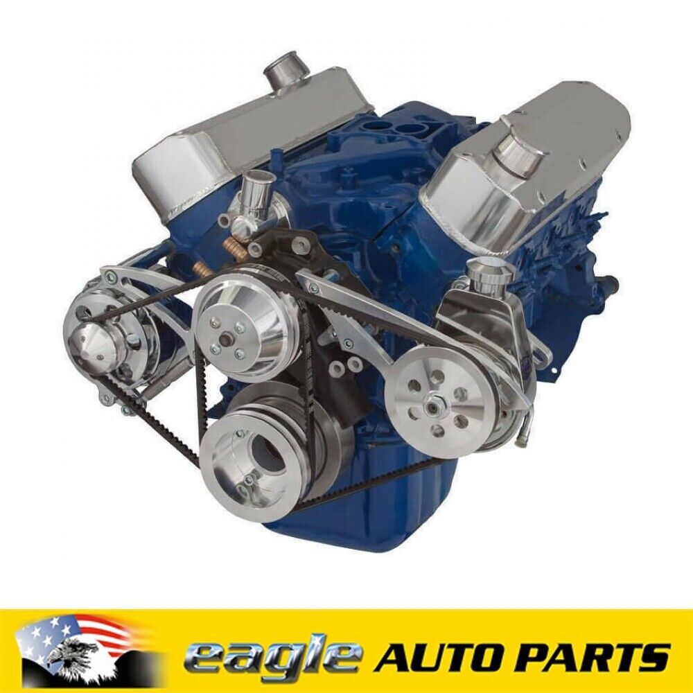 FORD 289 302W BILLET P/STEER & ALT BRACKET & PULLEY KIT # 302-PS-SYSTEM