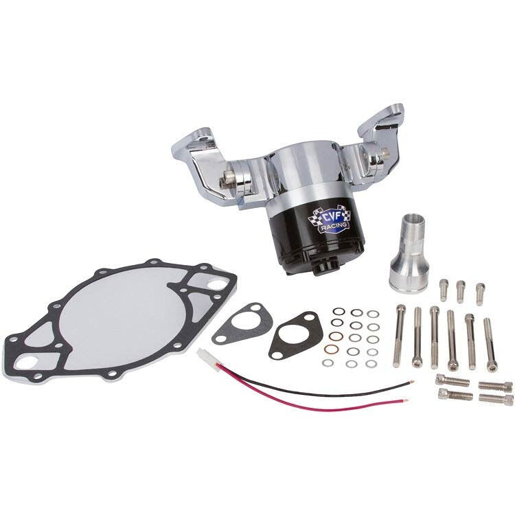 CVF Racing Ford 351 Cleveland Electric Water Pump 35 GPM Chrome # 351C-EWP