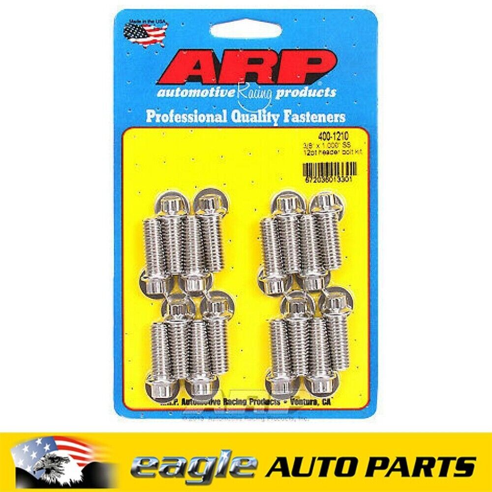 ARP Stainless/s Header Bolt Kit 12P, 5/16 Wrench 3/8 in.-16, 1.00in  # 400-1210