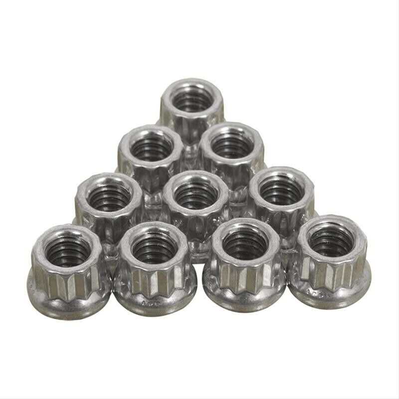 ARP 12-Point Nuts Stainless Steel Polished 1/4 in.-20 RH Thread # 401-8340