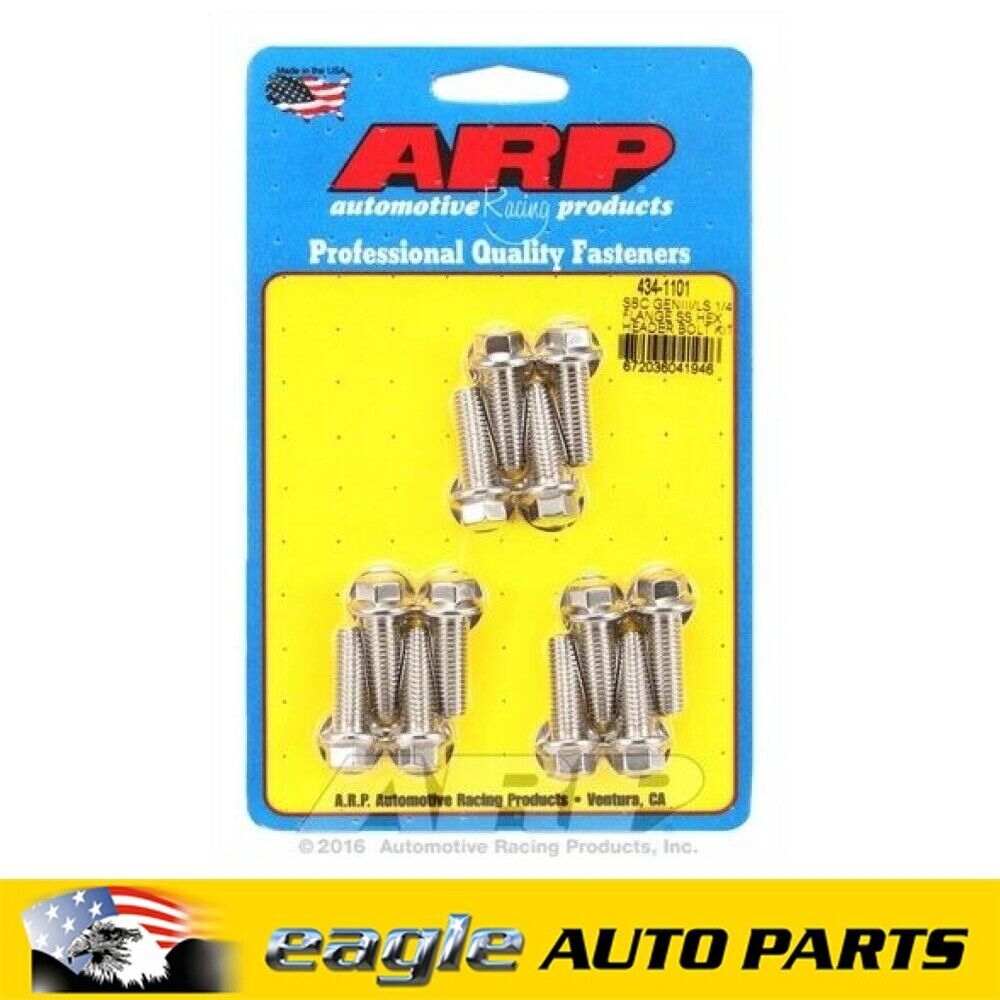 ARP Stainless Steel Header Bolts fits GM Chev small block LS series # 434-1101