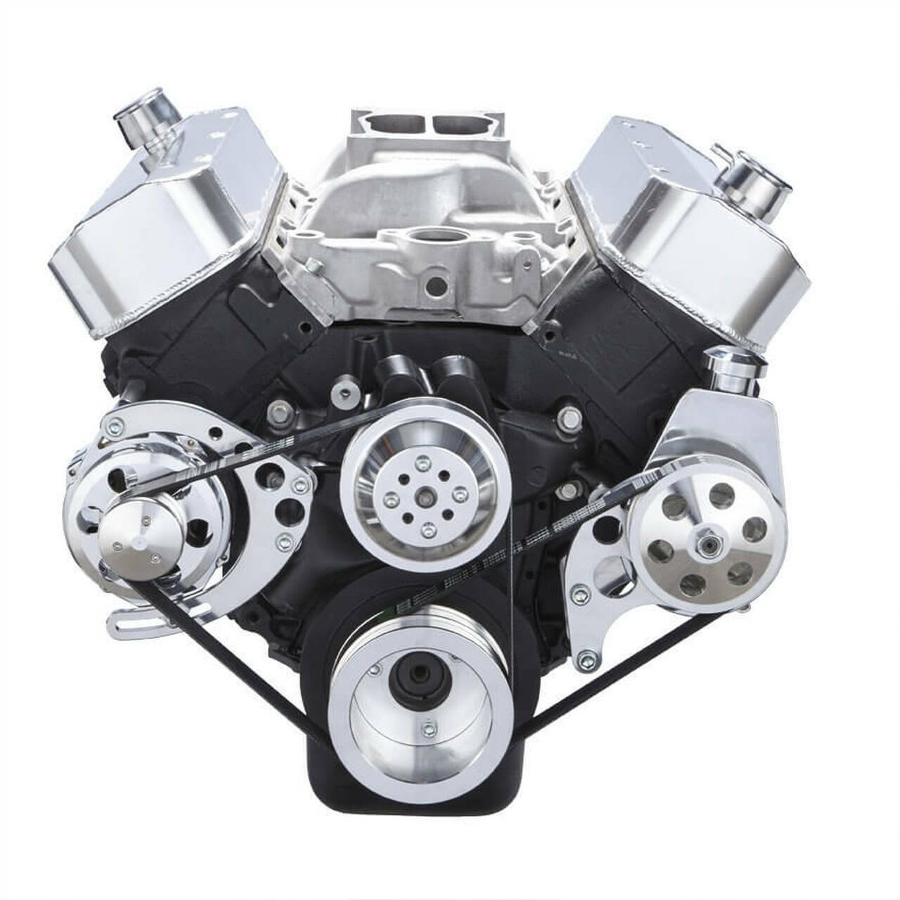 Chev 396 - 454 Big Block Alt & P/Steer Serpentine Conversion Kit # 454-SERP-PS-C