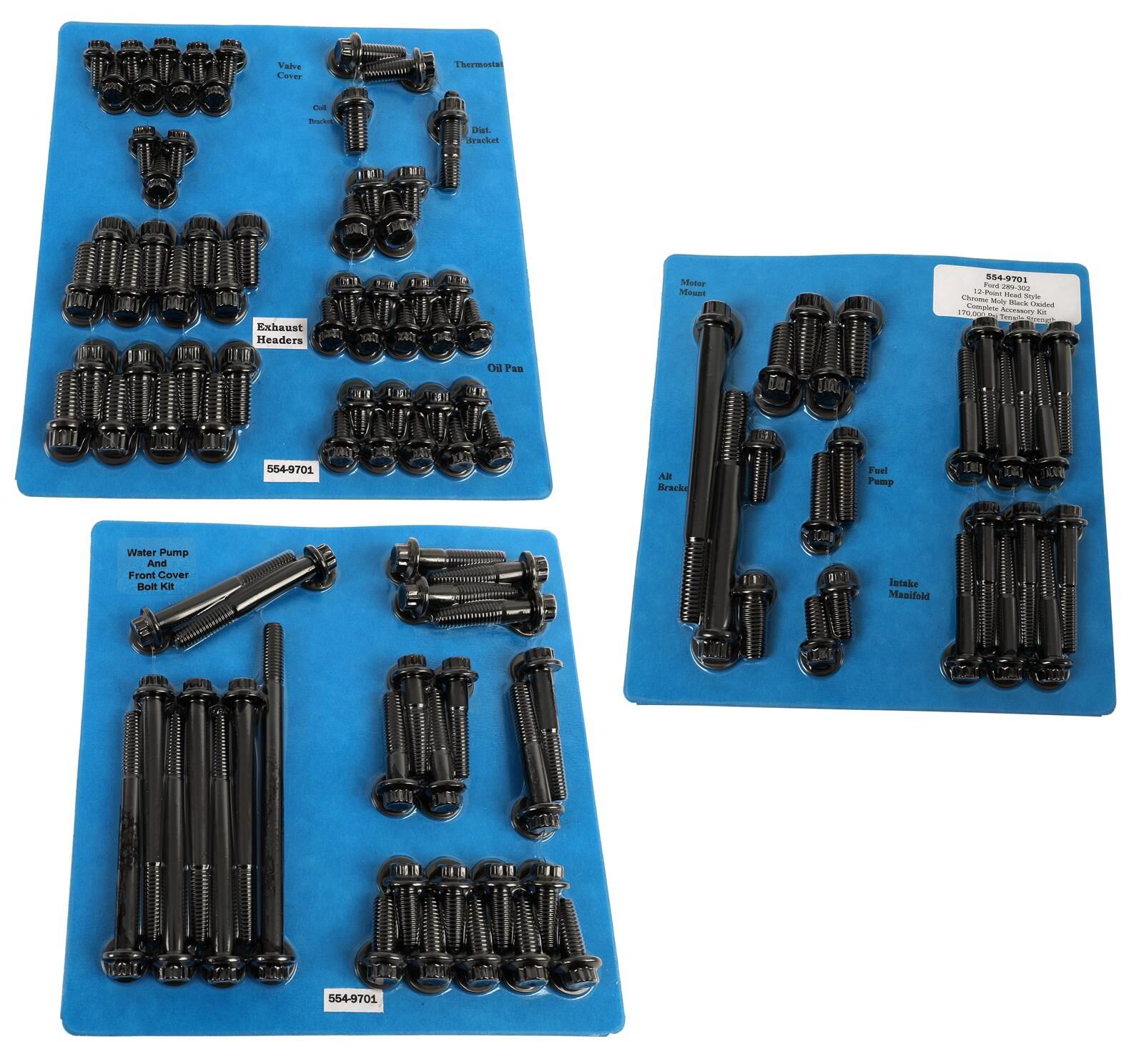 Ford 289 302 Windsor ARP 12 Point Engine & Accessory Bolt Kit # 554-9701
