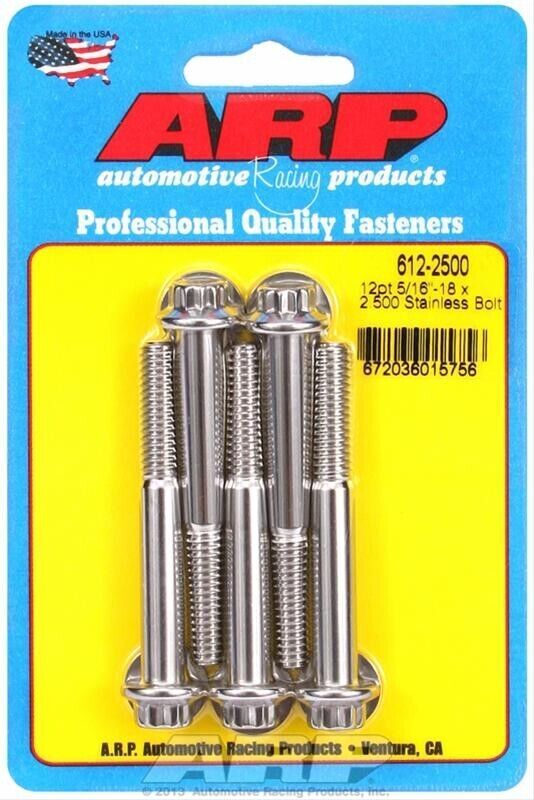 ARP Stainless Steel Bolts 2.500 in. # 612-2500