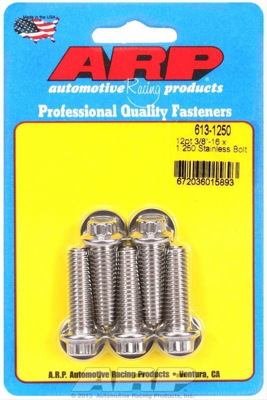 ARP Stainless Steel Bolts 3/8 in.-16 RH Thread, 1.250 in. UHL # 613-1250