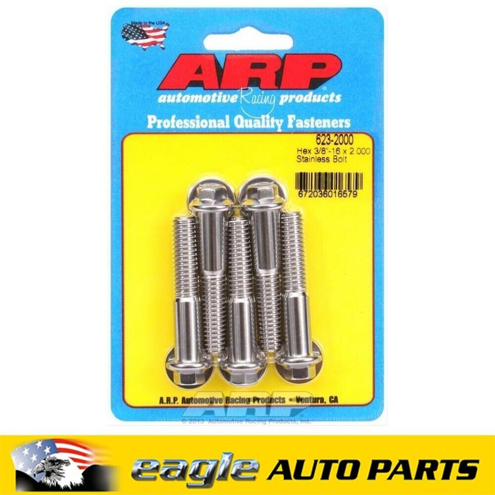 ARP Stainless Steel Bolts 3/8 in.-16 RH Thread, 2.000 in. UHL  # 623-2000