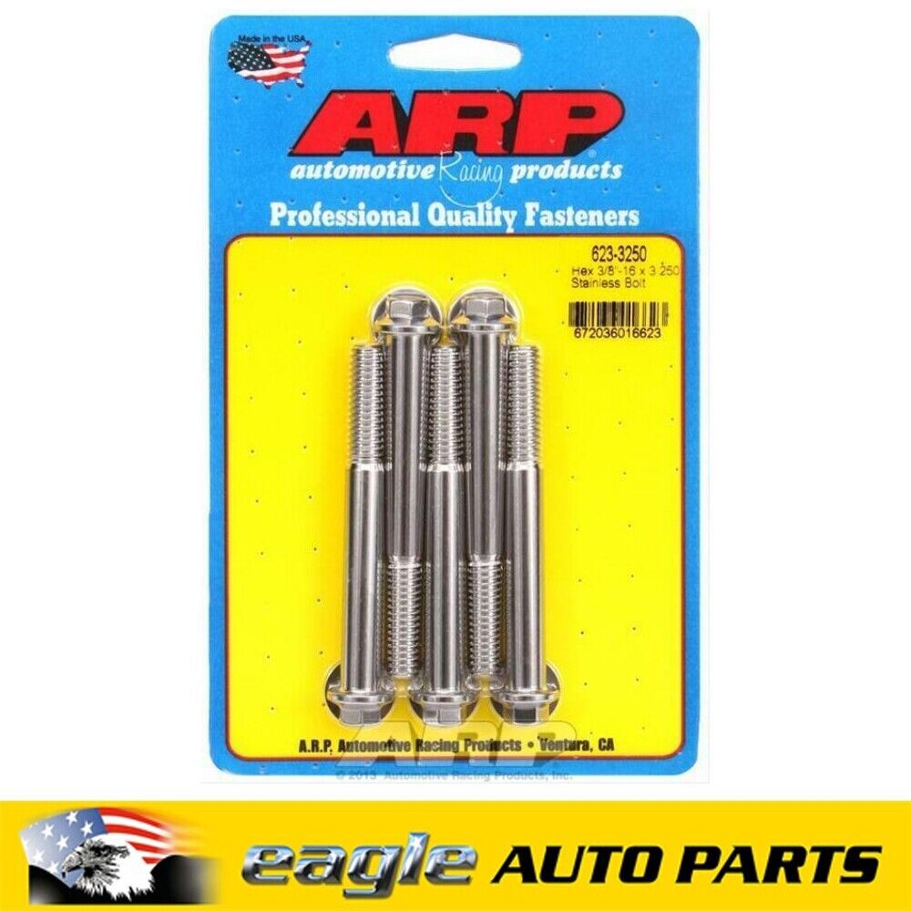 ARP Stainless Steel Bolts 3/8 in.-16 RH Thread, 3.250 in. UHL # 623-3250