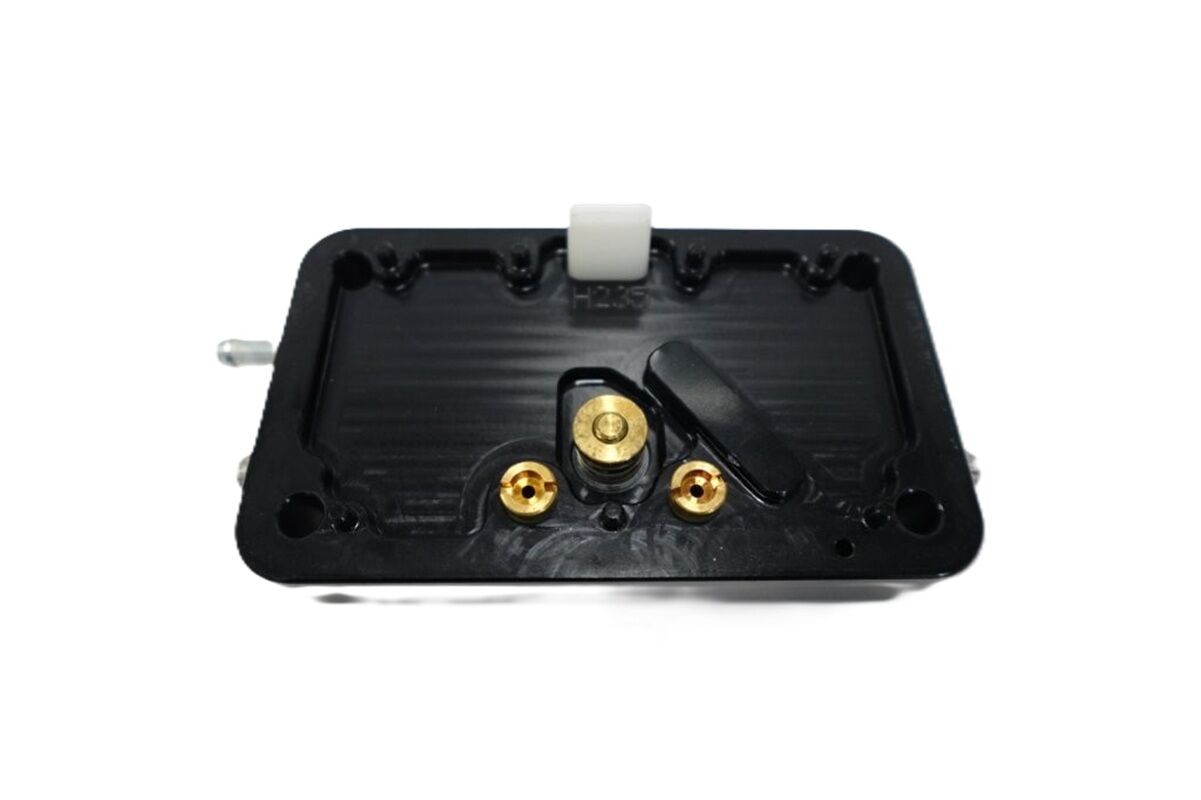 BRAWLER 750CFM CARBURETOR FRONT BLACK METERING BLOCK TAKE OFF # 67213-FRONT-MB-TO