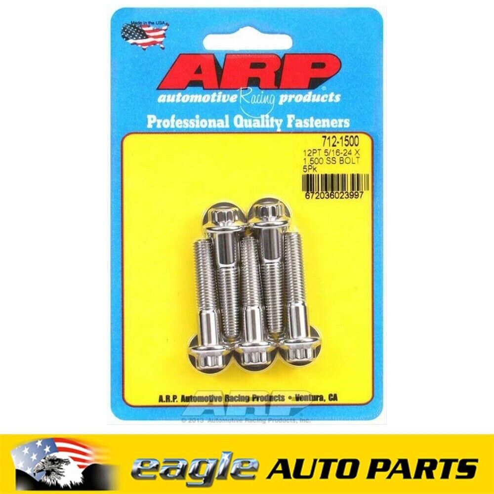 ARP Stainless Steel Bolts 5/16 in.-24 RH Thread 1.500 in. UHL # 712-1500