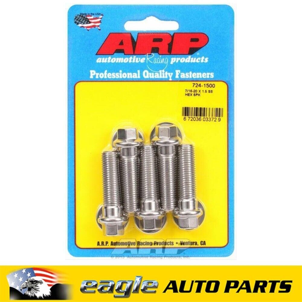 ARP Stainless Steel Bolts 7/16 in.-20 RH Thread, 1.500 in. UHL  # 724-1500