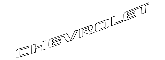 CHEVROLET SILVERADO TAILGATE DECAL LETTERING BLACK 2020 - 2023 GENUINE 84370615