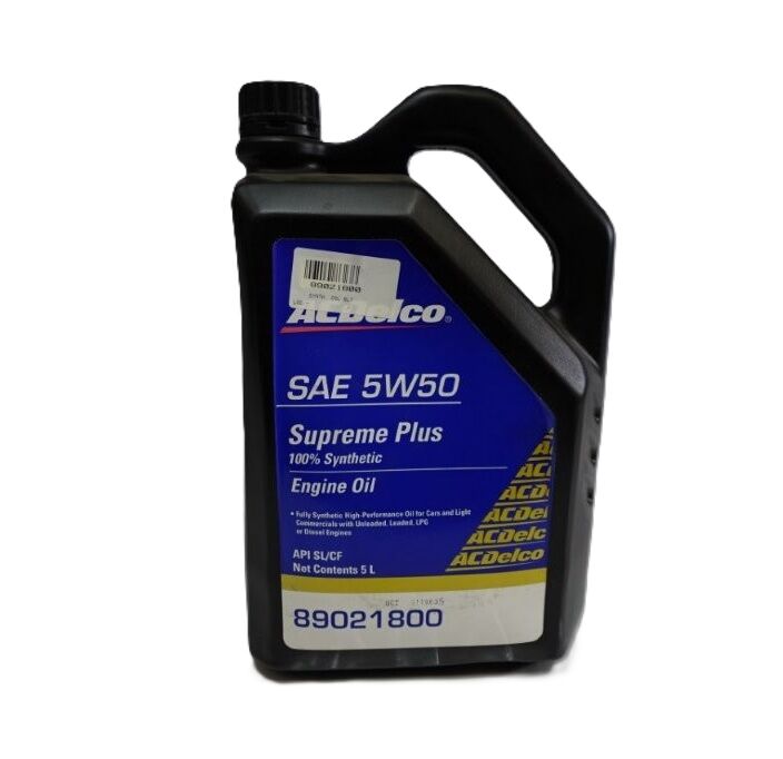 ACDELCO 5W50 SYNTHETIC 5L ENGINE OIL # 89021800