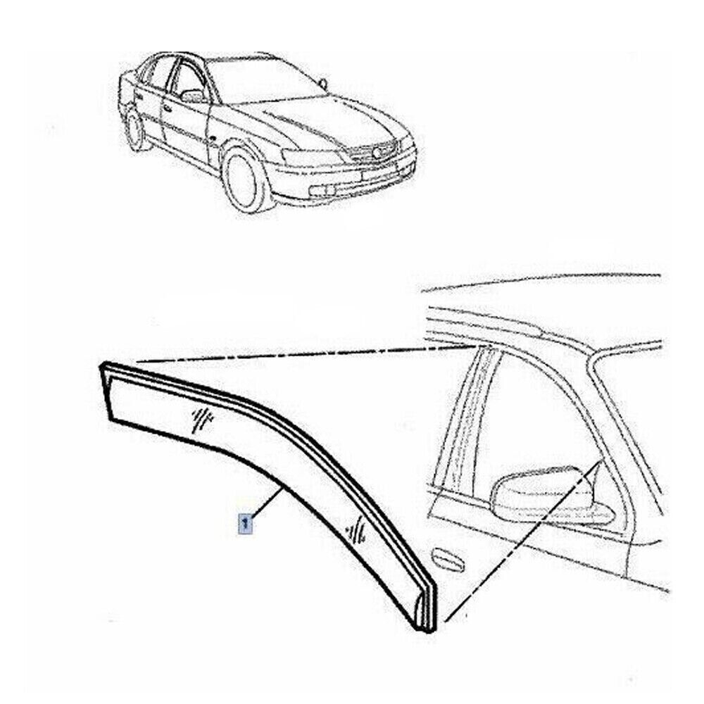 Holden Commodore VT VX VU VY VZ HSV Tinted Front Weathershields Slimline 92140078