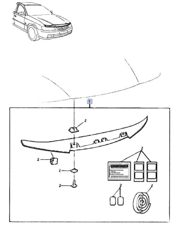HOLDEN VZ COMMODORE CLEAR BONNET PROTECTOR GENUINE # 92209791