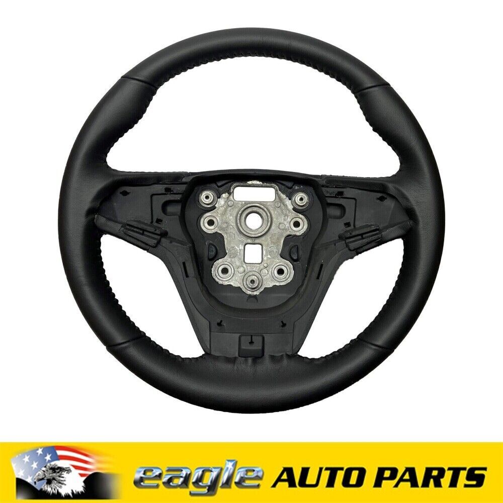 Holden VF Commodore Leather Sports Steering Wheel Jet Black Genuine GM