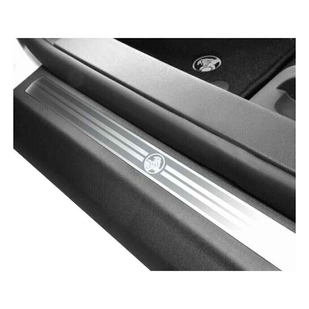 Holden VE VF Commodore Holden Lion Logo Stainless Steel Sill Plates Front & Rear