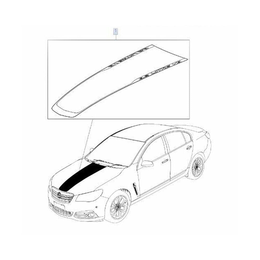 HOLDEN VF COMMODORE SS SSV REDLINE BONNET DECAL 6.2 LITRE # 92286567
