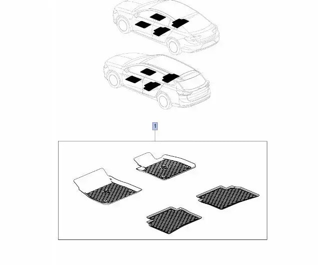 HOLDEN ZB COMMODORE RUBBER FLOOR MATS SET GENUINE GM # 92288827