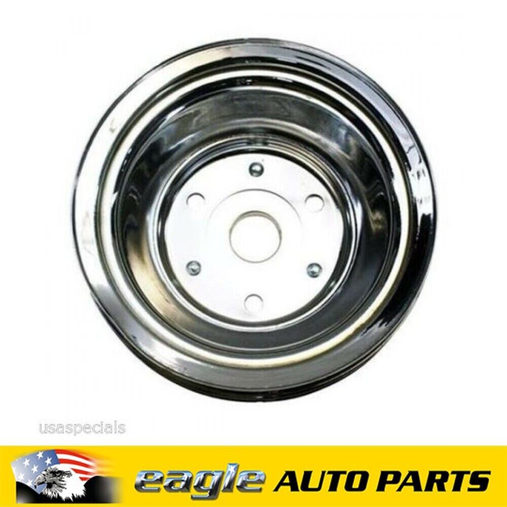 Chrome Small Block Chevy 5-Pulley Set - SBC 283 327 350 383 400 Short Water Pump