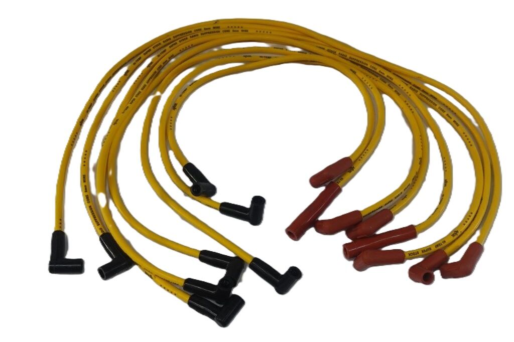CHEV SMALL BLOCK V8 HEI 1978 - 1986 YELLOW SPARK PLUG LEAD SET # ACC-4049
