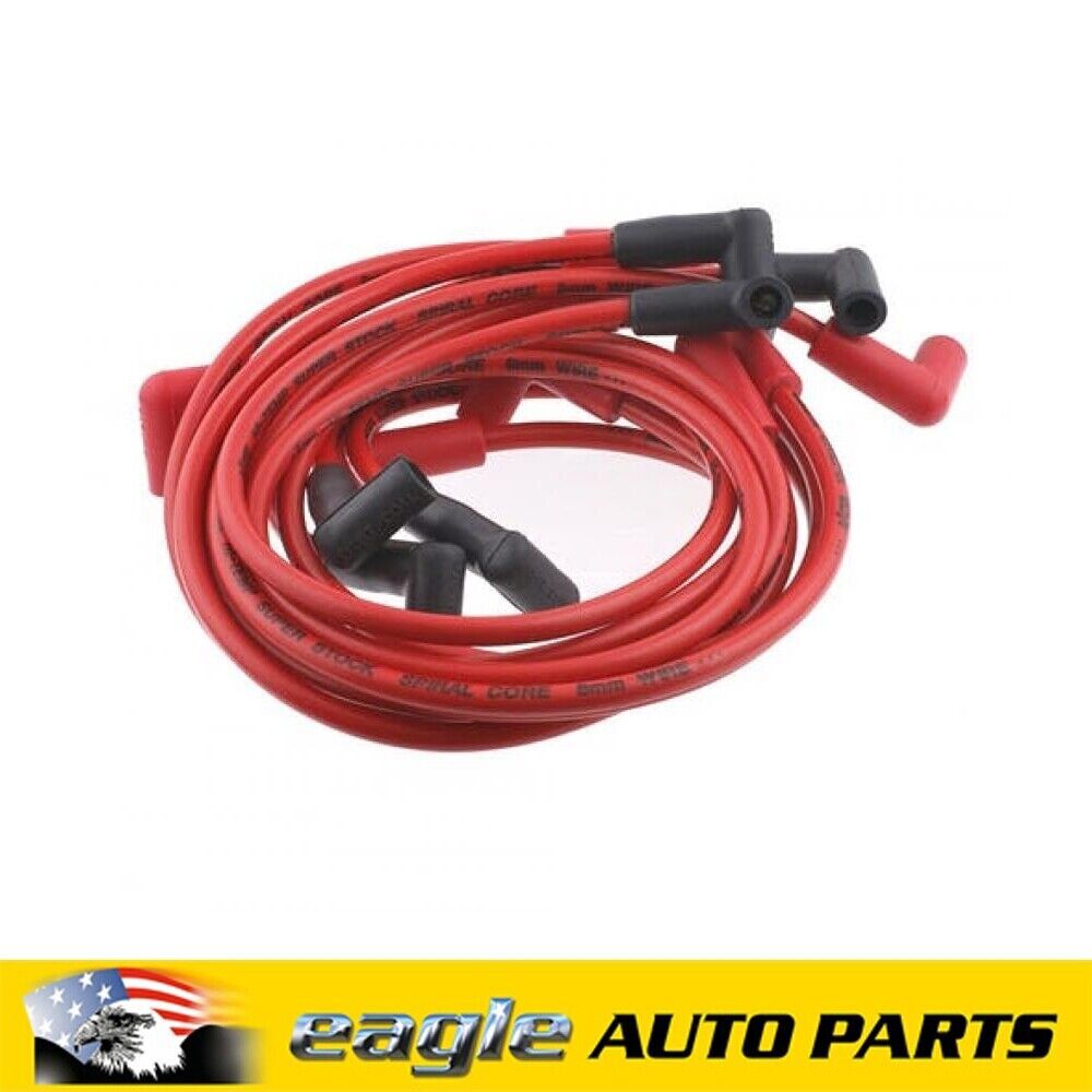 ACCEL SuperStock Spiral Core 5000 Spark Plug Leads 350 HEI Style RED # ACC-5048R