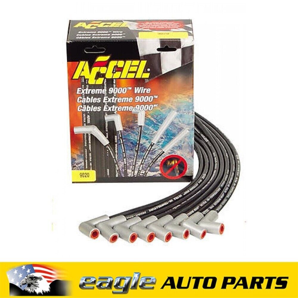 Universal V8 ACCEL Extreme 9000 Ferro-Spiral Spark Plug Wire Set # ACC-9000