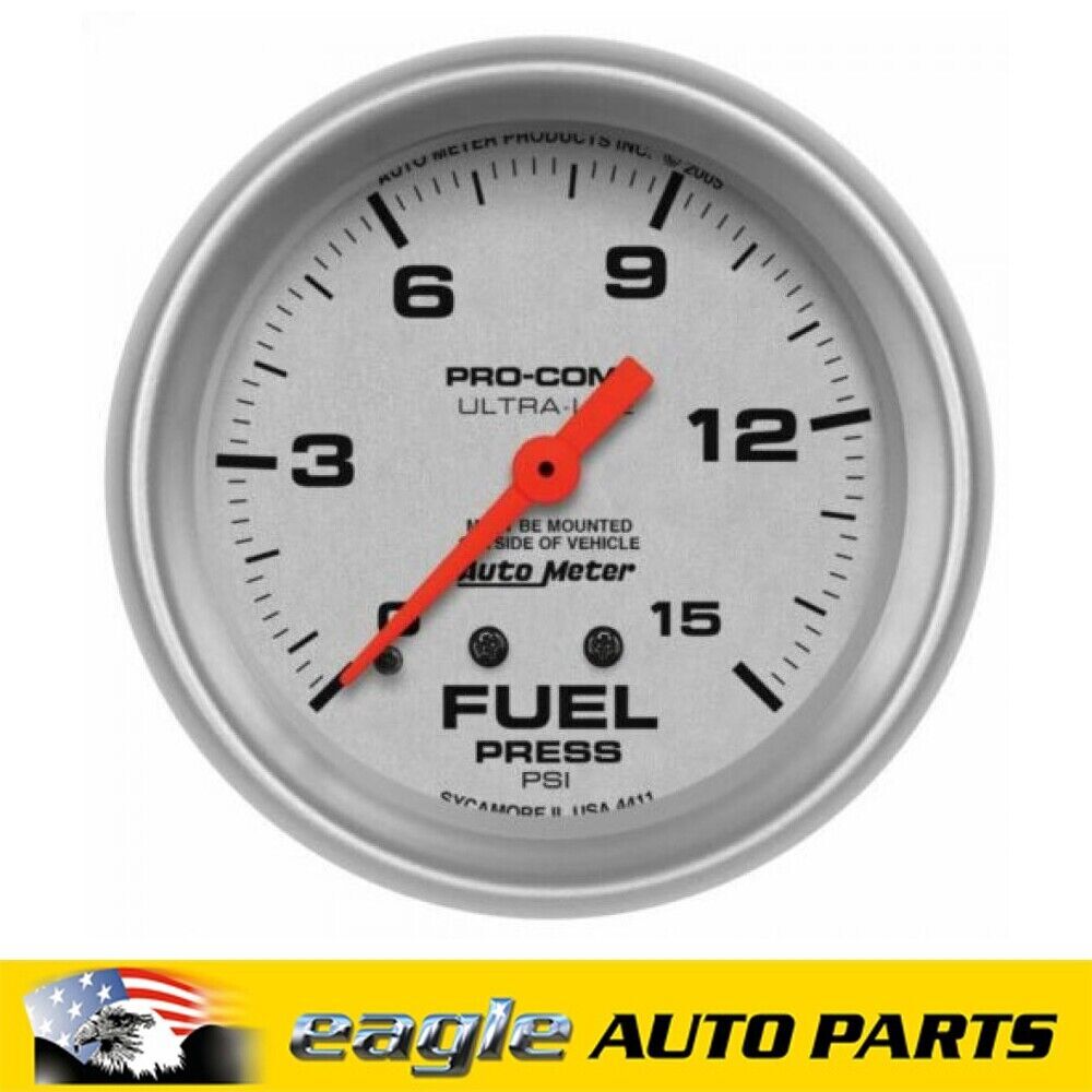 AutoMeter Gauge, Ultra-Lite, Fuel Pressure, 0-15 psi, Chev Ford Holden # AU4411