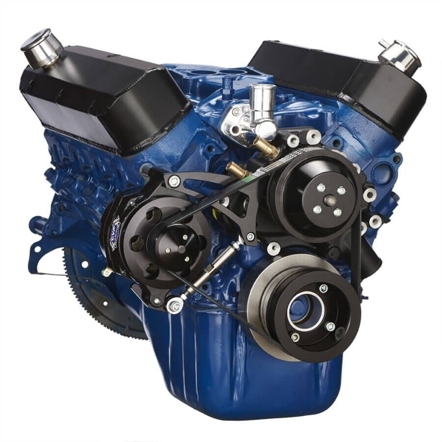 Ford 289W - 302W Black Serpentine Alt Conversion Kit  # B-302-SERPENTINE-ALT