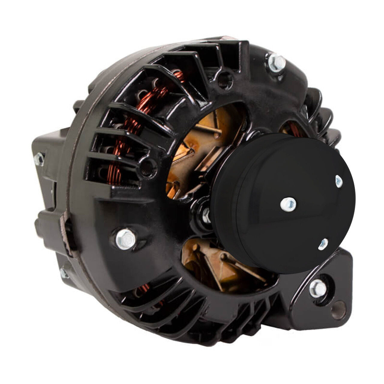 Chrysler 1 Wire Black Alternator 100 Amp V-Belt Pulley # B- MOPAR-1WIRE-100A-1