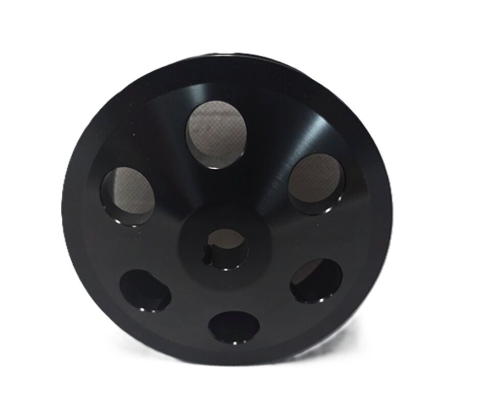 CVF Racing Chev Saginaw Power Steering Pump Double Pulley Black # B-S-SBC2PS