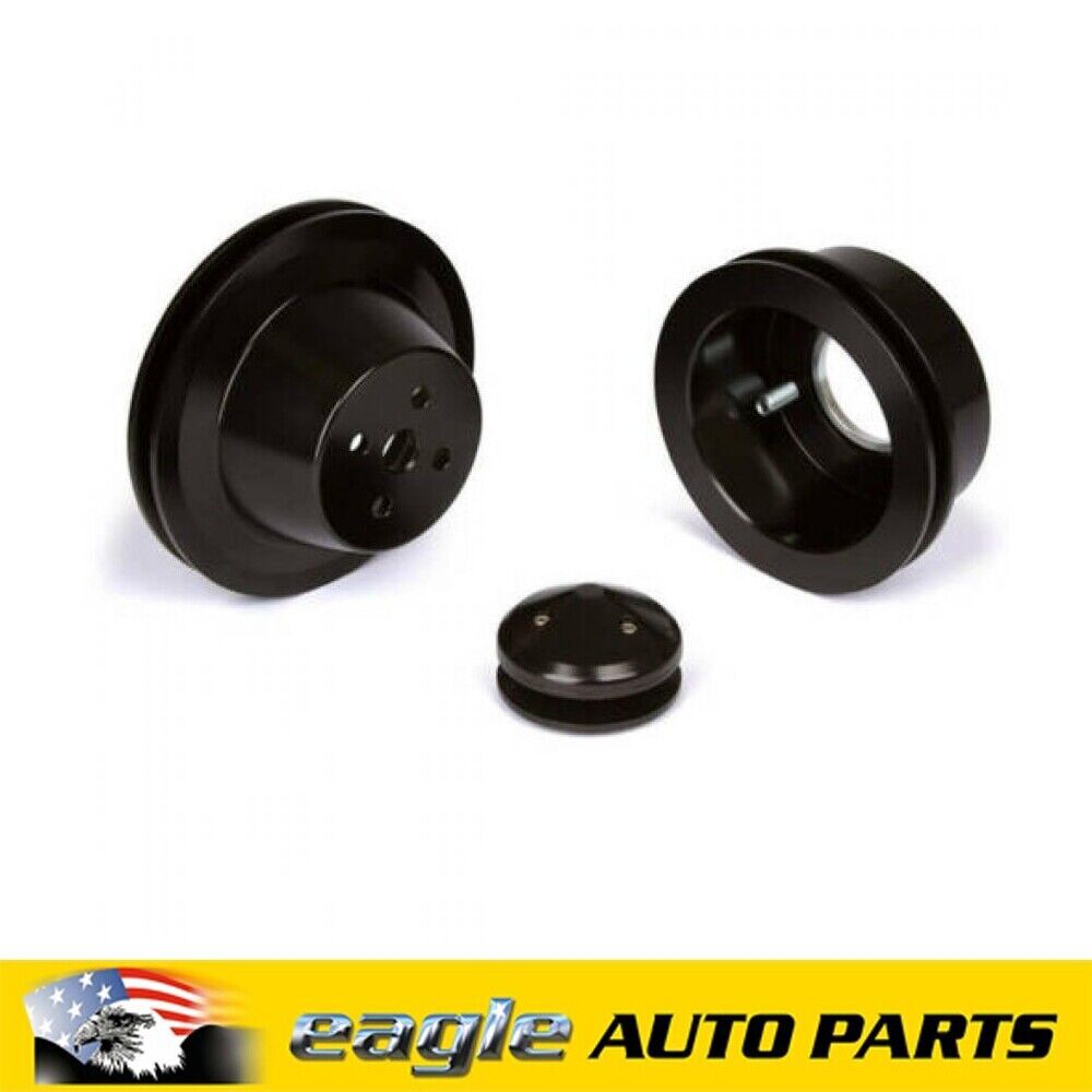CVF Racing Small Block Ford 1-Groove Crankshaft Pulley – 289 302 351W SBF, Polished Billet Aluminum