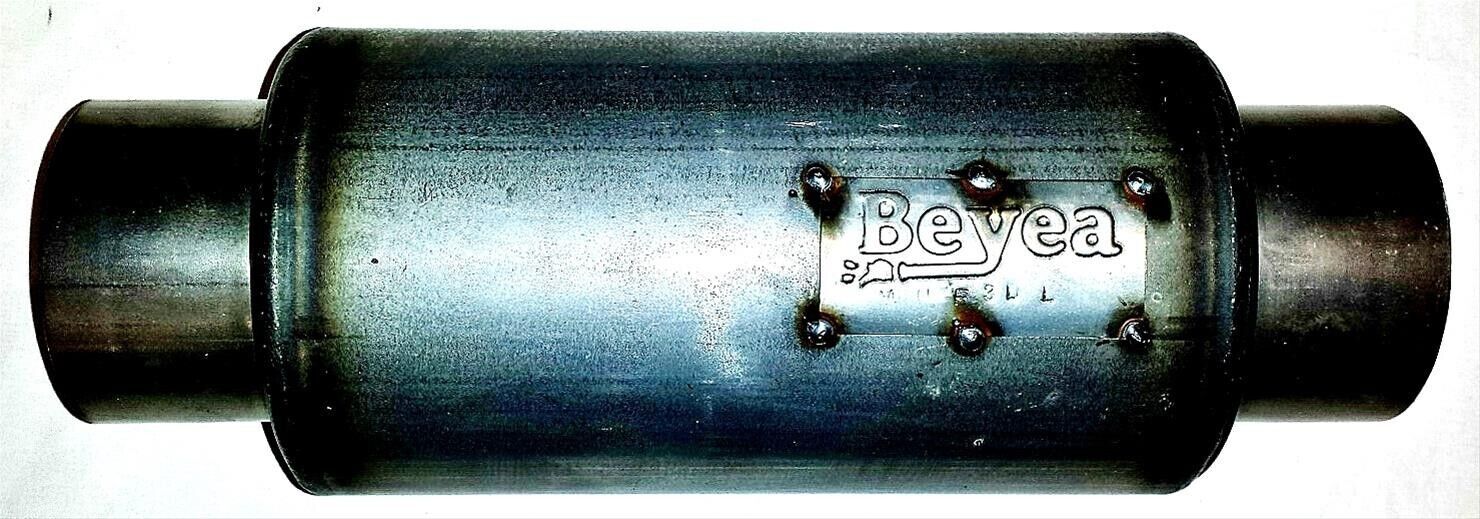 Beyea Dirt Track Muffler 3.500 in. Inlet, 3.500 in. Outlet # BEY-MUF3DL