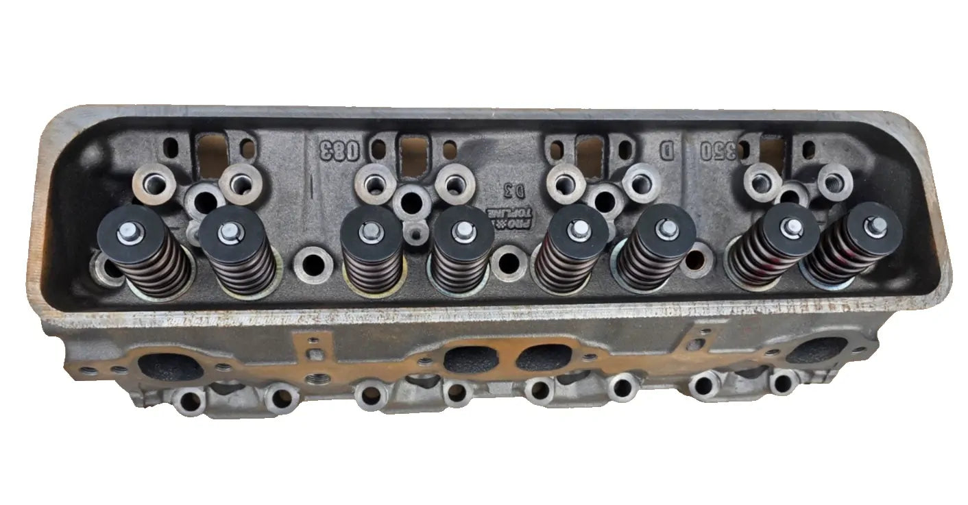 CHEV 350 TBI ENGINE COMPLETE CYLINDER HEAD STD VALVES # CH350GA
