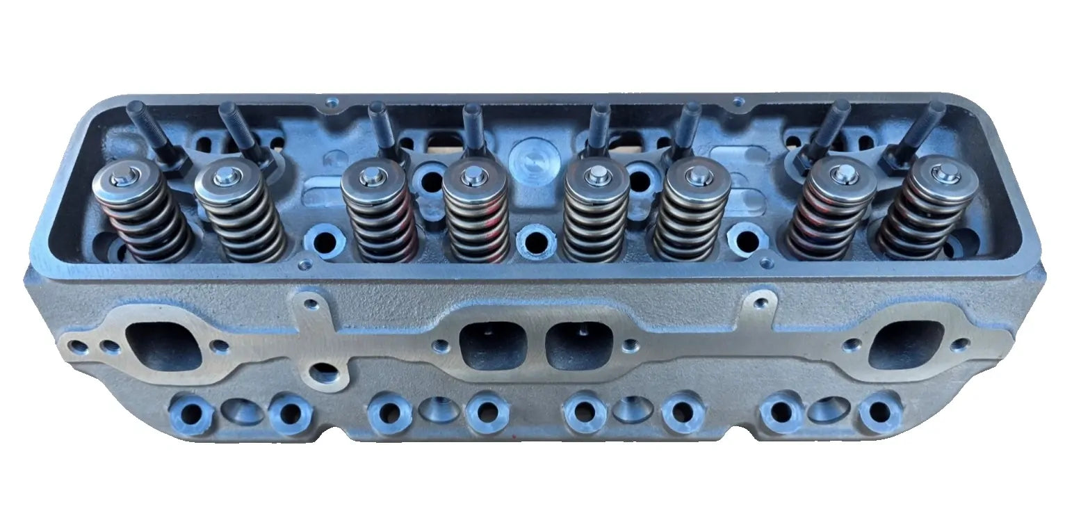CHEV 350 EARLY STYLE CYLINDER HEAD WITH STAINLESS STEEL VALVES 64CC # CHE218M