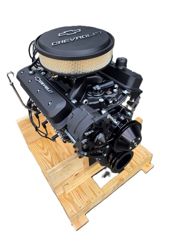 CHEV 350 330HP GM VORTEC 4 BOLT BLACK DRESSED ENGINE # CHEV-330-BLK