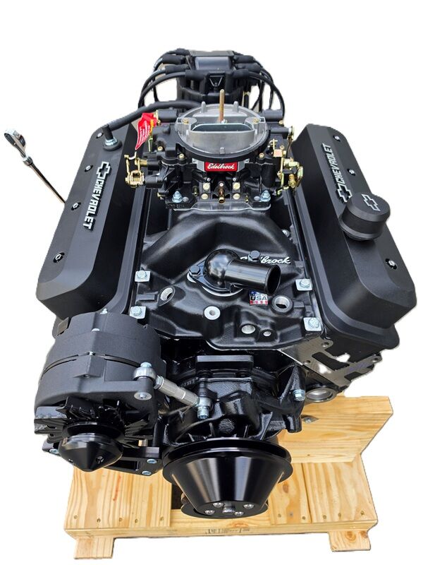 CHEV 350 330HP GM VORTEC 4 BOLT BLACK DRESSED ENGINE # CHEV-330-BLK