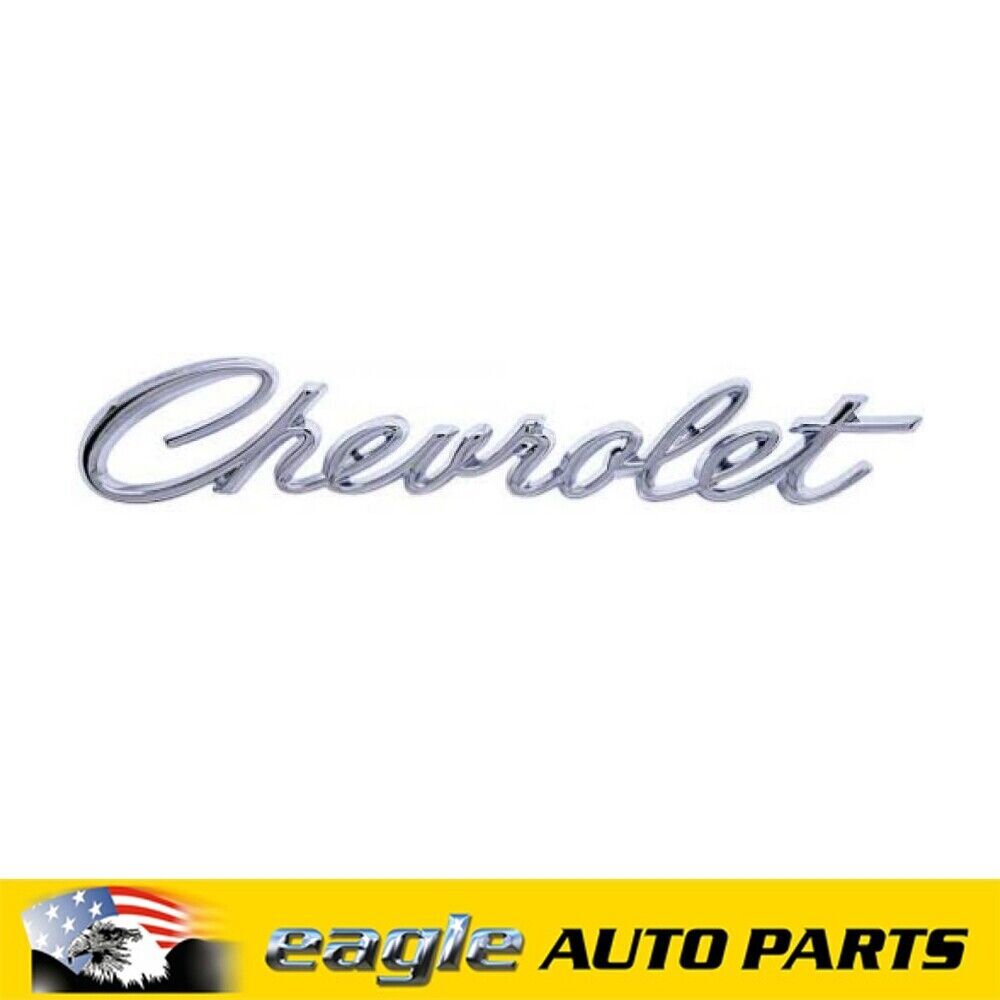 Chev Impala 66 68 "Chevrolet" Rear Boot Emblem # CM2570