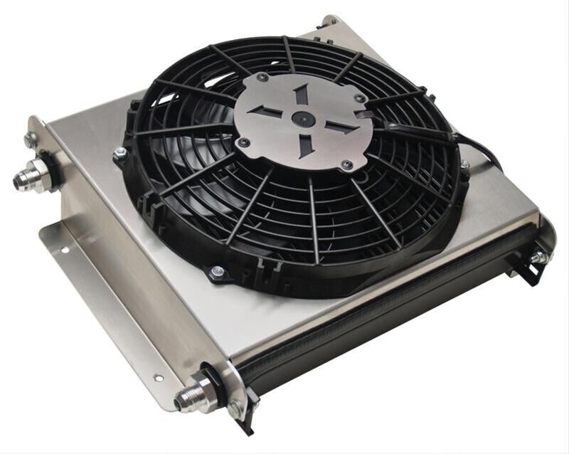 Derale Fluid Cooler Fan Plate Type Aluminum 800 cfm, -8 AN In/out # DER-15870