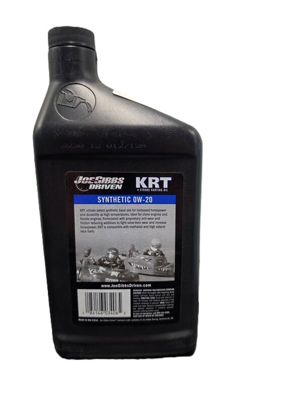 Joe Gibbs Driven Racing Oil 03406 KRT 0W-20 4-Stroke Karting Oil