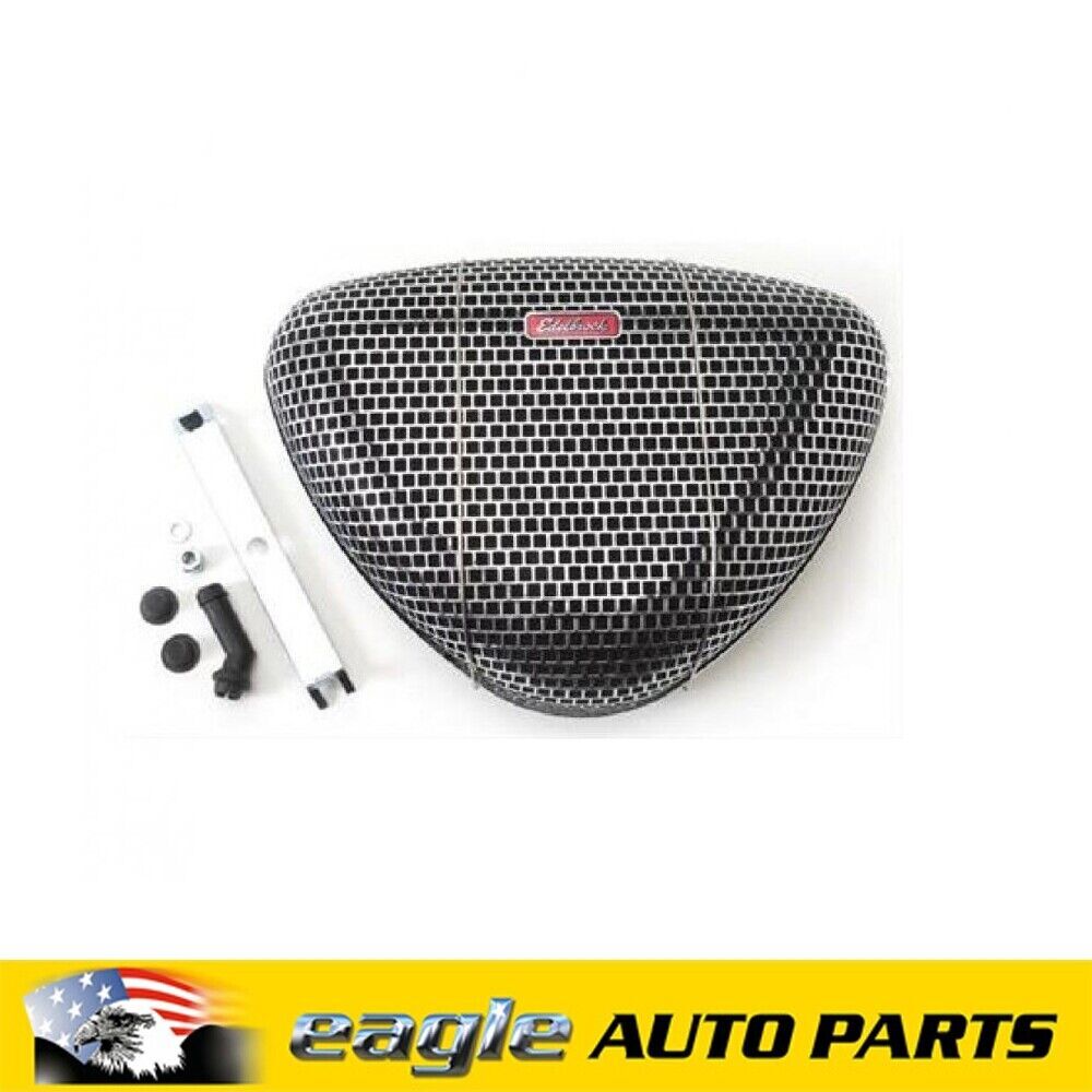 Edelbrock Pro-Flo Air Filter Assembly, Triangle, Steel, Chrome Mesh ...
