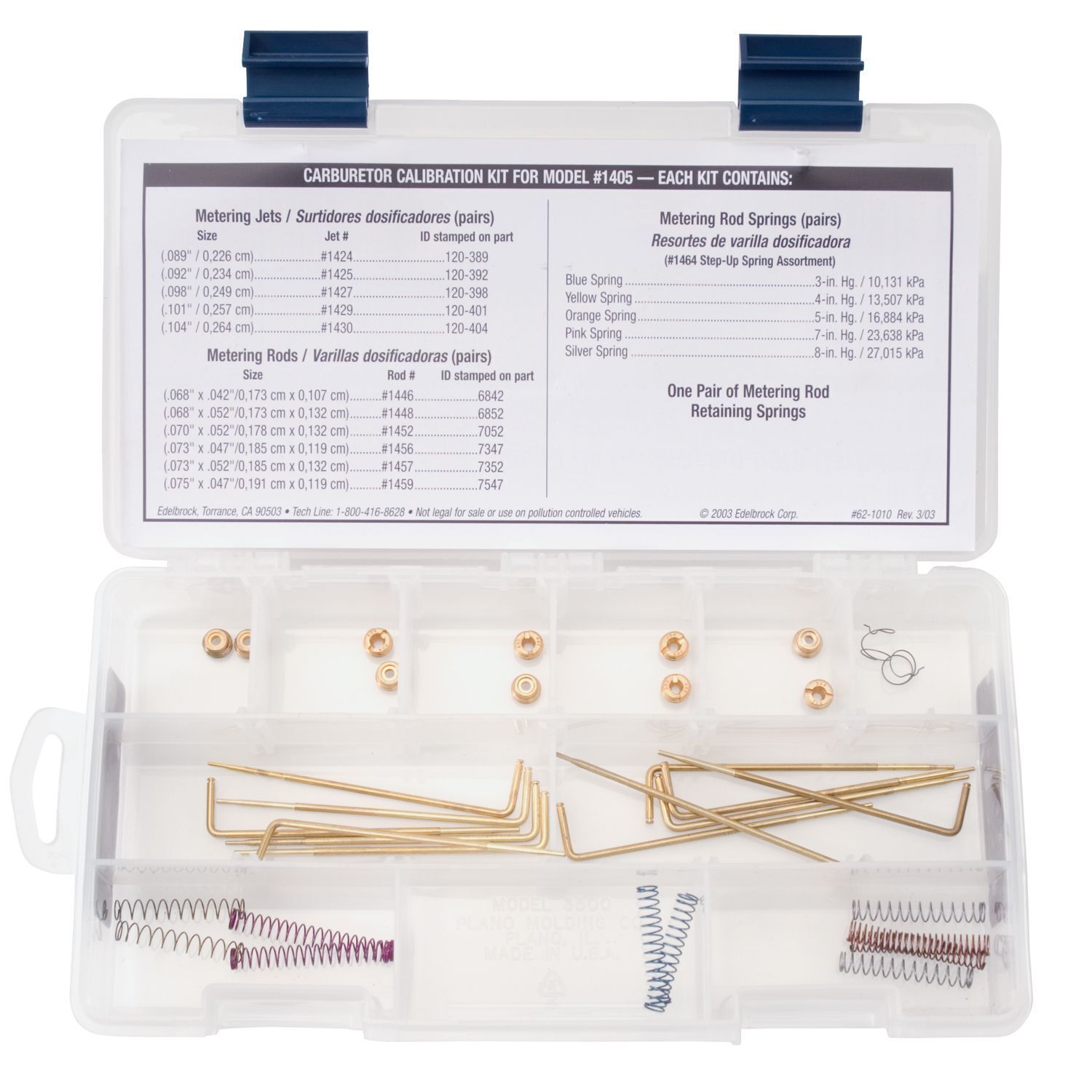 Edelbrock Performer Series Carburetor Calibration Kit # ED1479