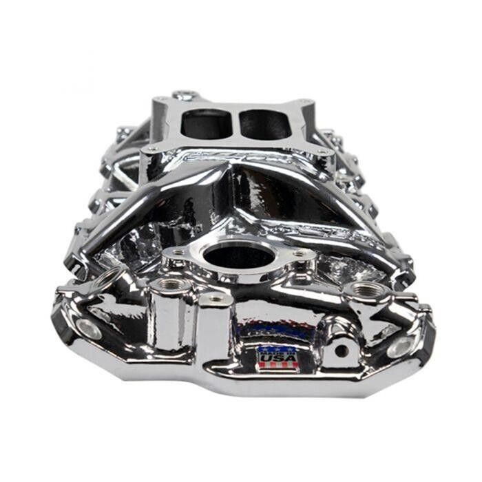 Chev 350 Edelbrock Performer EPS Intake Manifold Chrome Plasma Coated ED2701-CP