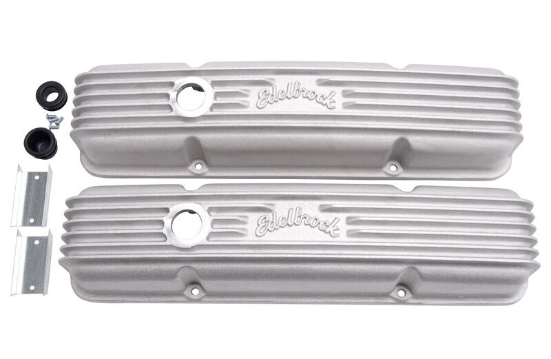 Chev 350 V8 Early Engine Edelbrock Classic Series Rocker Covers $ ED41439