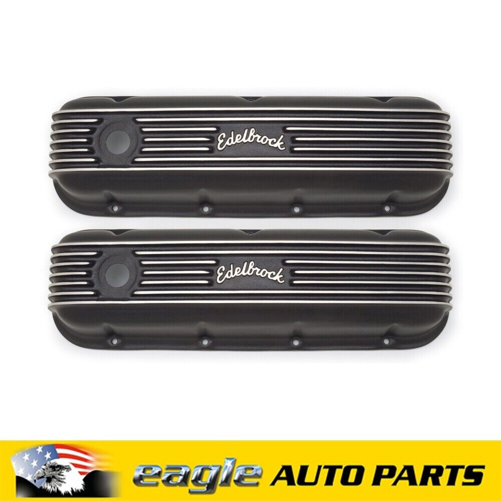 Chev Big Block Edelbrock Classic Cast Aluminum Rocker Covers # ED41853