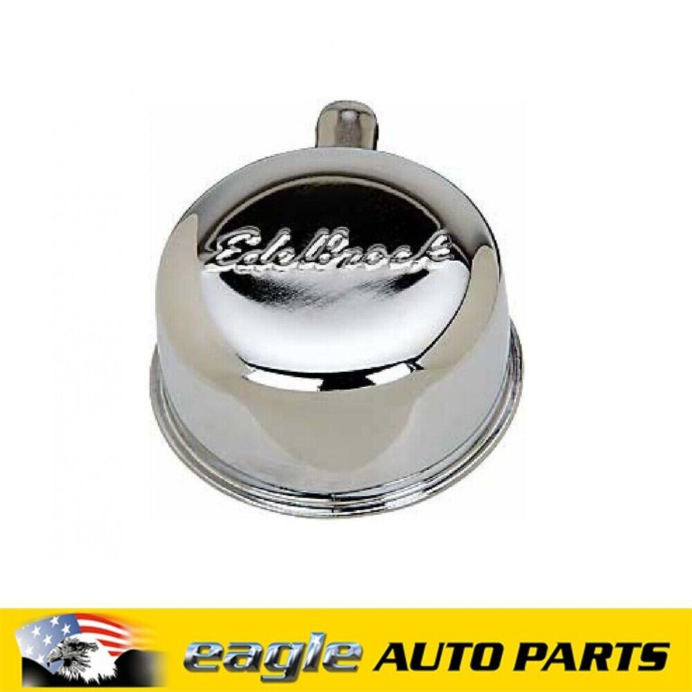 EDELBROCK Chrome Signature Rocker Cover Breather inc 90 Degree PCV Port # ED4410