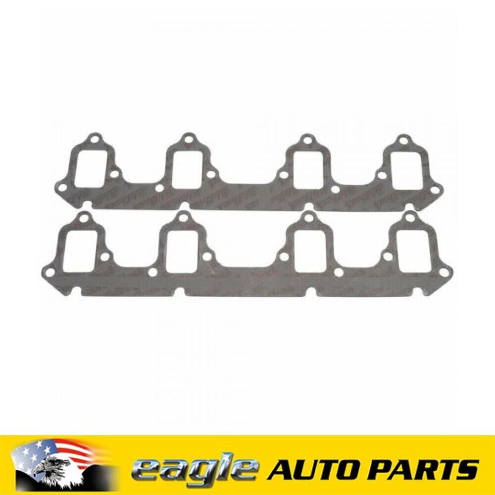 Edelbrock 7229 Exhaust Gasket Pair - For 390-428 FE Ford V8, 0.0625" Thick, 1.40" X 2.04" Port