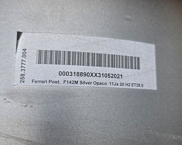FERRARI F8 458 488 WHEELS RIMS X 4 ,GENUINE 20" x 11" & 20" x 9"