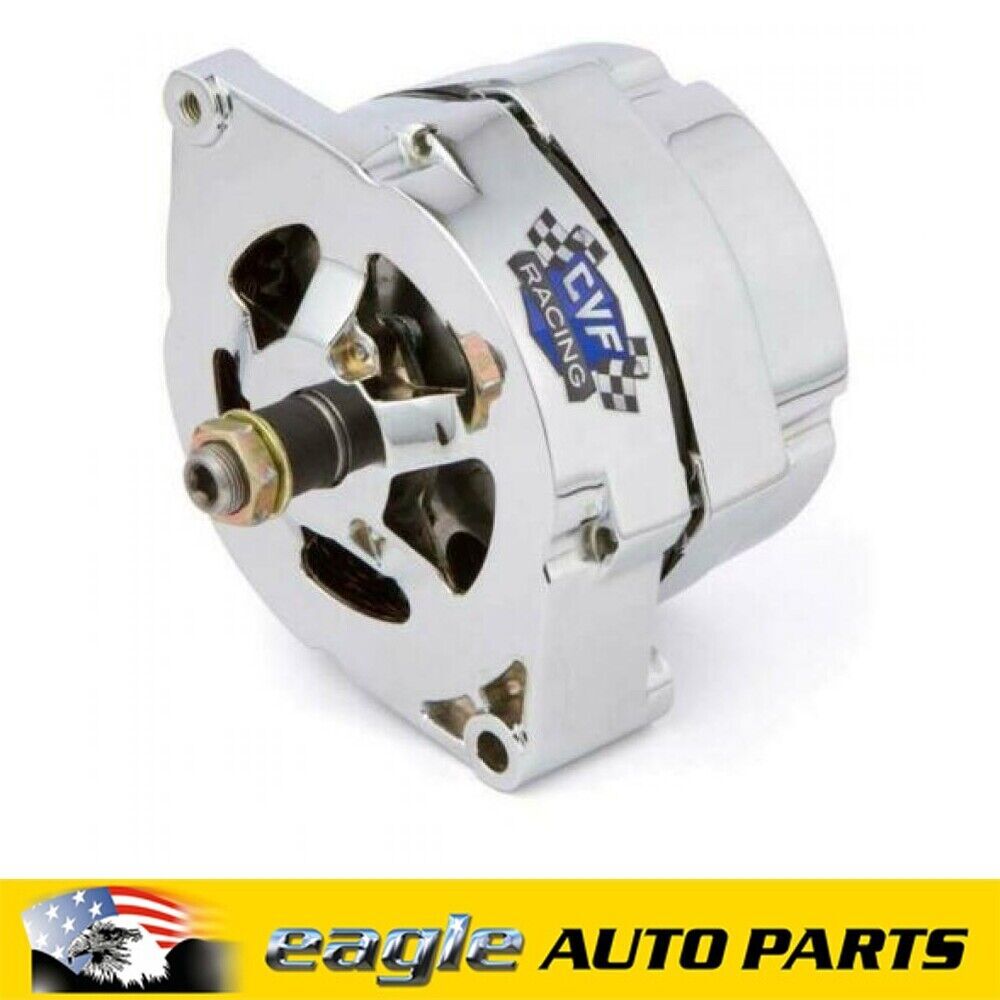 Chev GM CVF RACING 1-Wire Alternator, 100 Amps, Chrome Plated # GM-1WIRE-100A