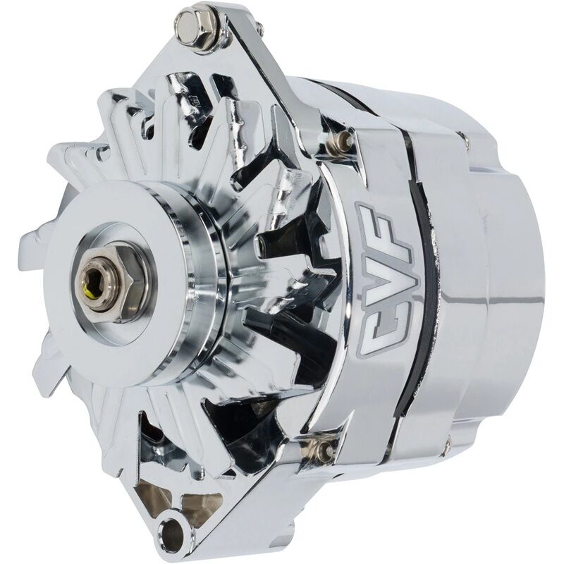 Chev GM CVF RACING 1-Wire Alternator, 140 Amps, Chrome Plated # GM-1WIRE-140A