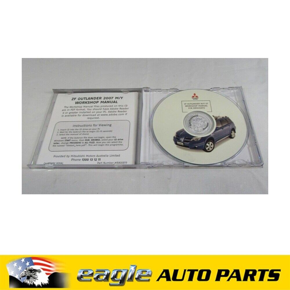 MITSUBISHI ZF OUTLANDER WORKSHOP MANUAL ON CD  # MR935819
